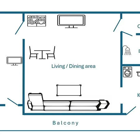 Lejlighed Rhodope Escape - Modern 1br With Balcony & Free Parking *
